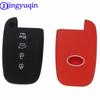 Jingyuqin Remote 4 Buttons Silicone Car Key Cover Case For KIA K3 K5 Sorento Carens Cerato Forte Car Rubber Key Case Fob