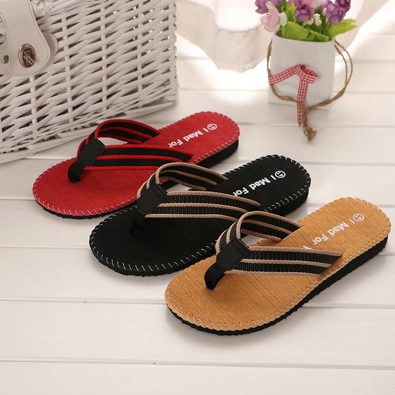 Men Summer Flip Flops Beach Sandals Anti-Slip Indoor Outdoor Casual Flat Shoes High Quality Home Slippers For Men