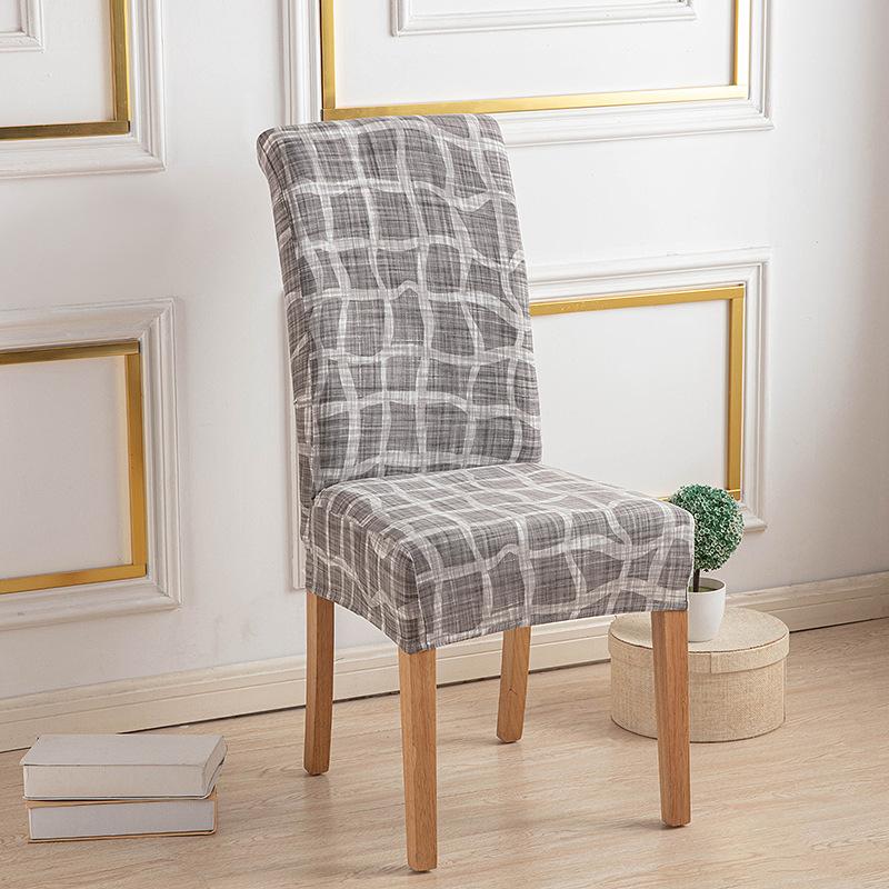 Принтованный эластичный чехол на стул на Рождество, бытовой цельный чехол-полупакет на табурет, чехол на стул для обеденного стола в отеле