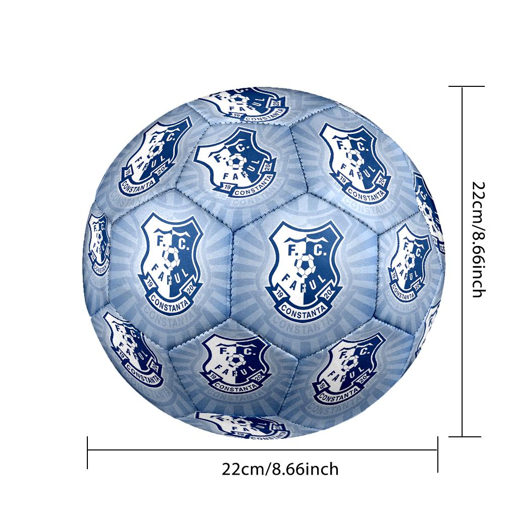 Farul FC Soccer Ball, colorful, suitable for all ages, machine-stitched, PVC material, competition grade, durable and high bounce