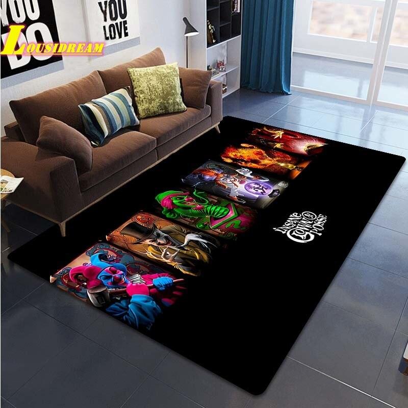 Коврик с принтом Crazy Clown Band Juggalo Band, ковер для гостиной, спальни, домашний декор, большой ковер, детский коврик для игр, коврик для ползания, коврик для йоги, коврик для пикника