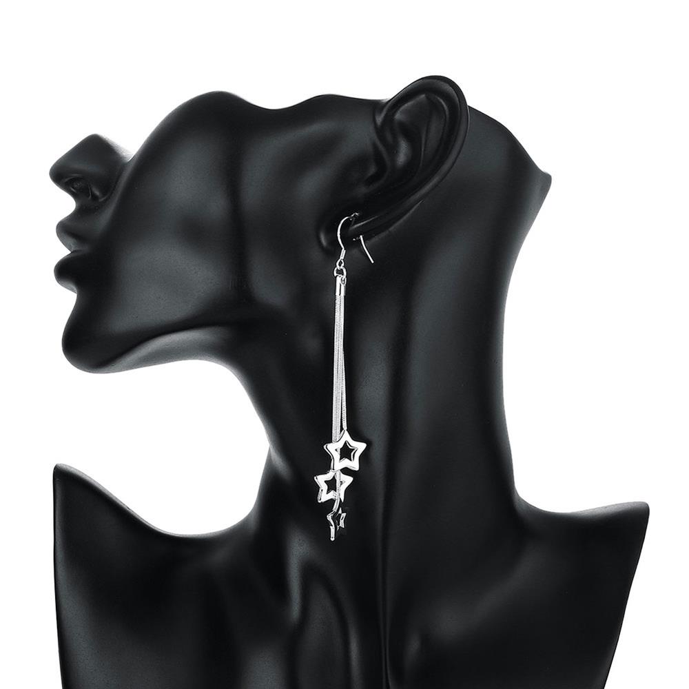 Продажа, серьги высокого качества из стерлингового серебра 925 пробы, модные украшения, элегантные женские серьги с кисточками, висячие звезды, рождественские подарки