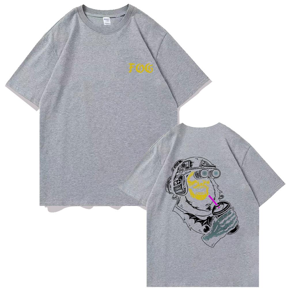 Футболка Forward Observations Group с готическим принтом скелета, мужская модная черная футболка с коротким рукавом в винтажном стиле