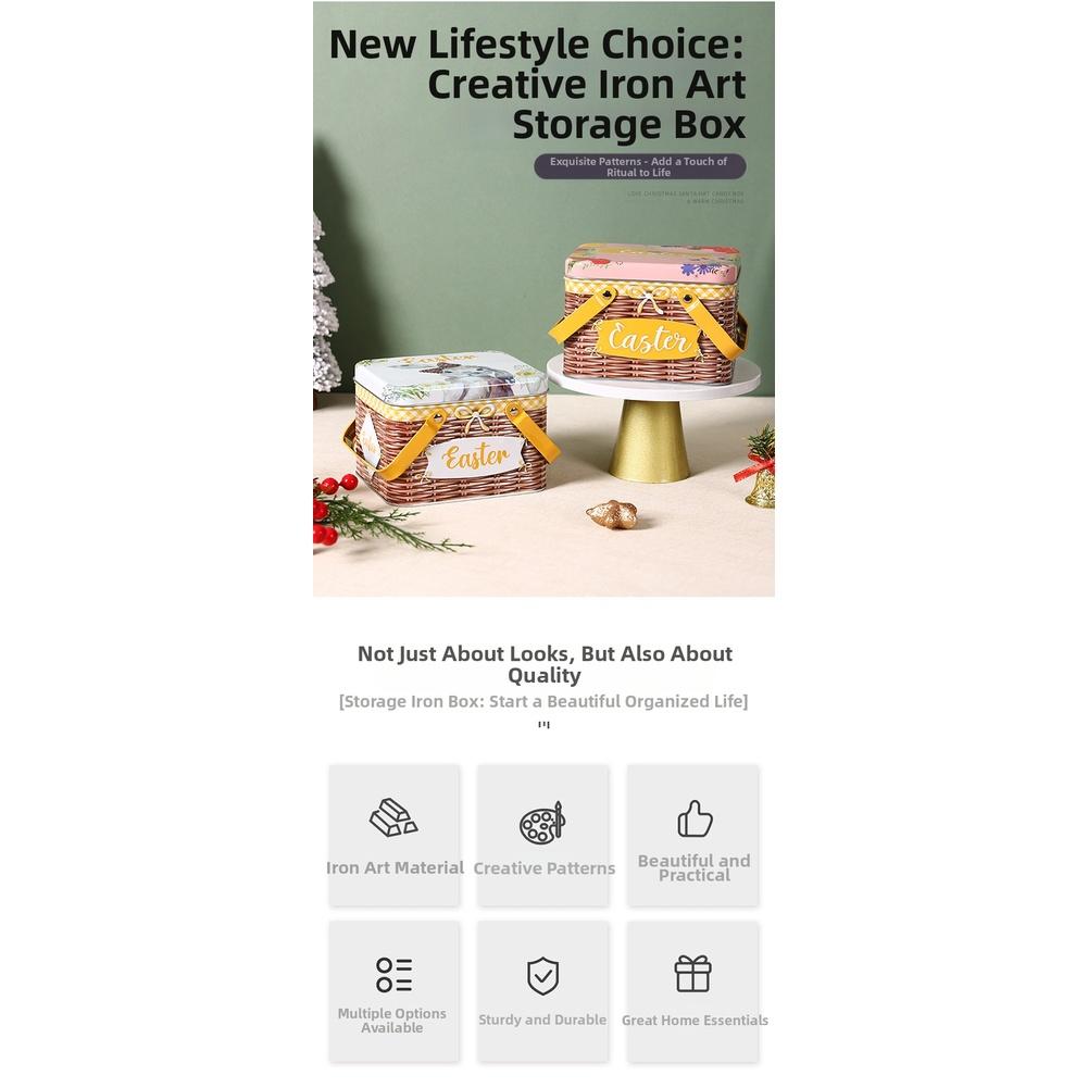 Жестяная коробка для печенья и бисквитов с мультяшным дизайном и ручкой для хранения конфет и закусок, с герметичной крышкой, защищающей от влаги