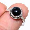 Natural Black Onex Gemstone Handmade 925 Solid Sterling Silver Ring Size 8 m8E08