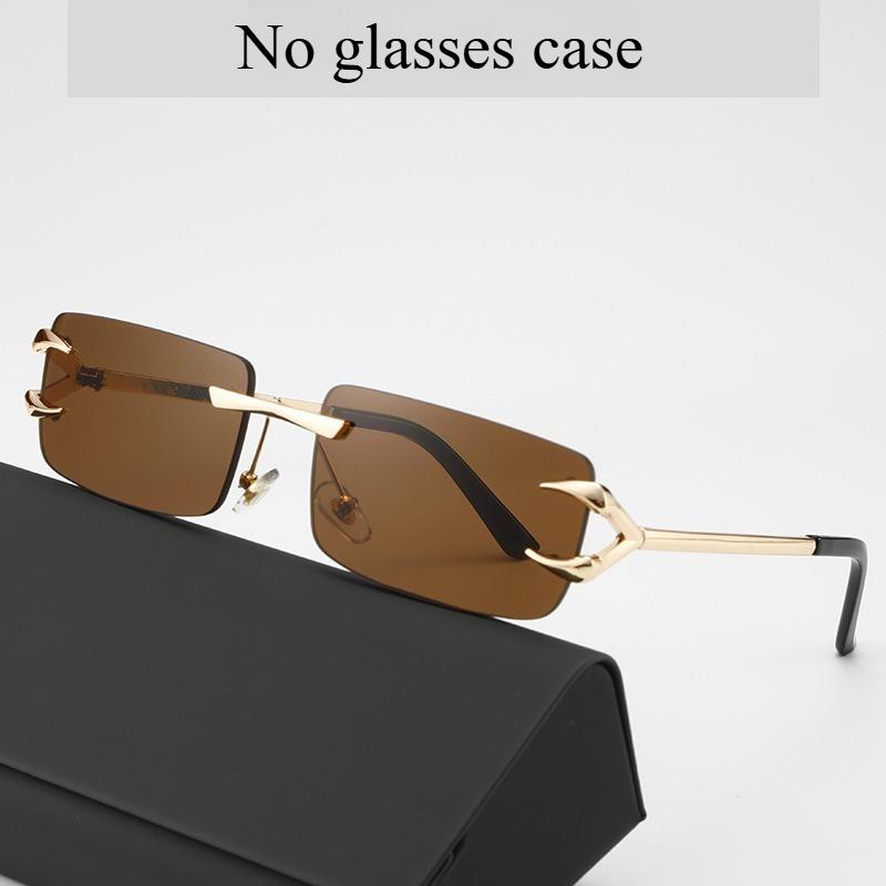 Бескаркасные Новые Солнцезащитные очки Ретро Квадратные Солнцезащитные очки с защитой от УФ-лучей Женские/Мужские