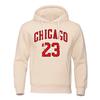 Chicago 23 Jersey Letter Number Pattern Hoodie Men Fashion Hip Hop Pullover Hoody O-Neck Street Sweatshirt Pocket Fleece Hoody