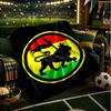 Ethiopian Flag With Lion And Stars Blanket Flannel Throw for Sofa, Indoor, Camping, Living Room, Office, Chair, And Bed Soft Birthday Gift