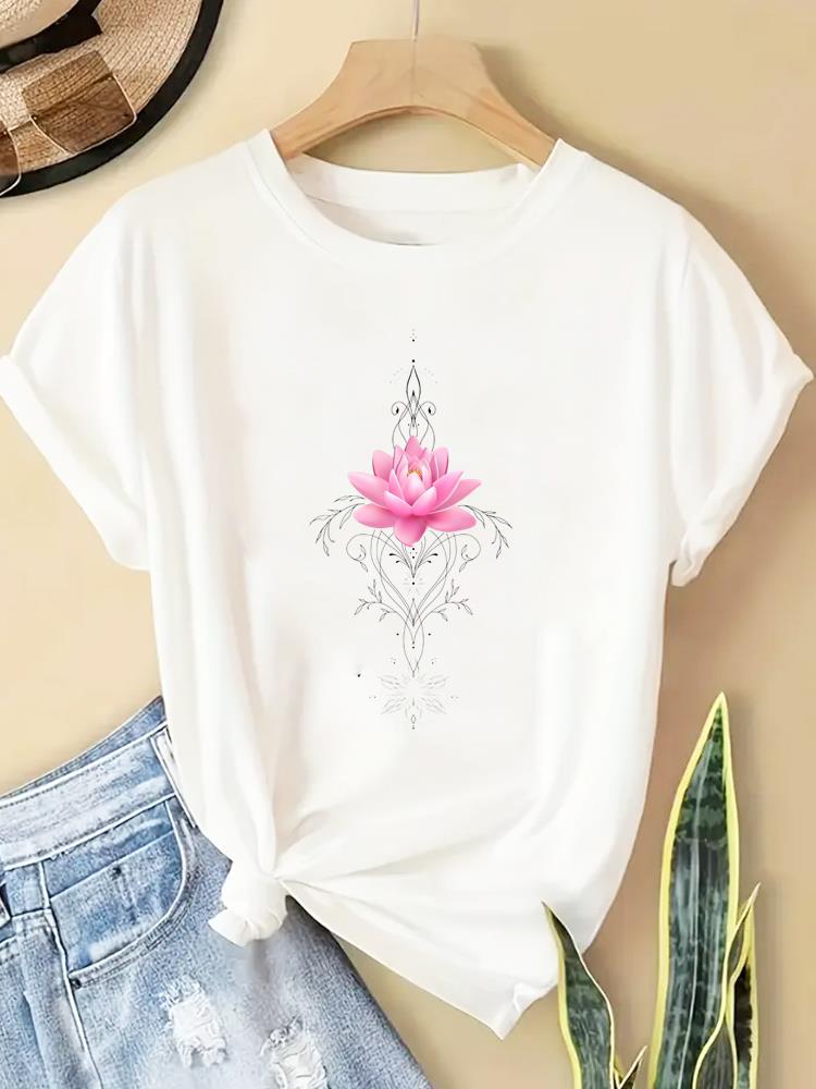 (Asian Size) Letter Trend Cute Women Casual Short Sleeve T Tee Top Clothing Shirt Fashion Printed Lady Female Graphic T-shirts