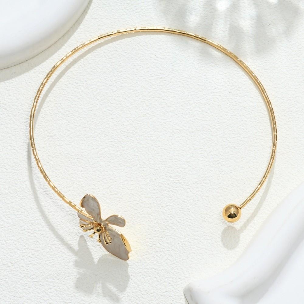 Colorful Flower Necklaces Geometric Collar Necklace Elegant Open Chokers Girl