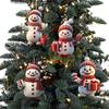 1/3/5PCS Christmas 2D Acrylic Cartoon Car Haning Pendants Xmas Santa Claus Snowman Ornaments Cute Christmas Tree Hangings Decor