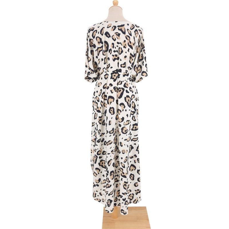 Женское платье больших размеров с леопардовым принтом в горошек, пляжная накидка, свободное длинное платье, купальник, накидка