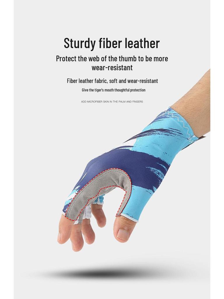 Камуфляжные рыболовные перчатки без пальцев: Легкие, Быстросохнущие, Противоскользящие, Износостойкие, Дышащие Велоперчатки