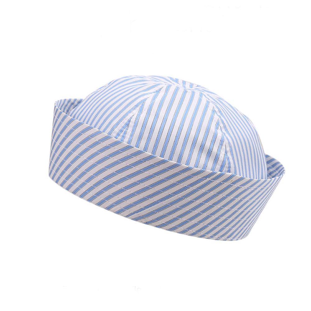 New Stripe Cosplay Sailor Hat Comfortable Lightweight Stage Performance Hat Thin Breathable Beret Unisex