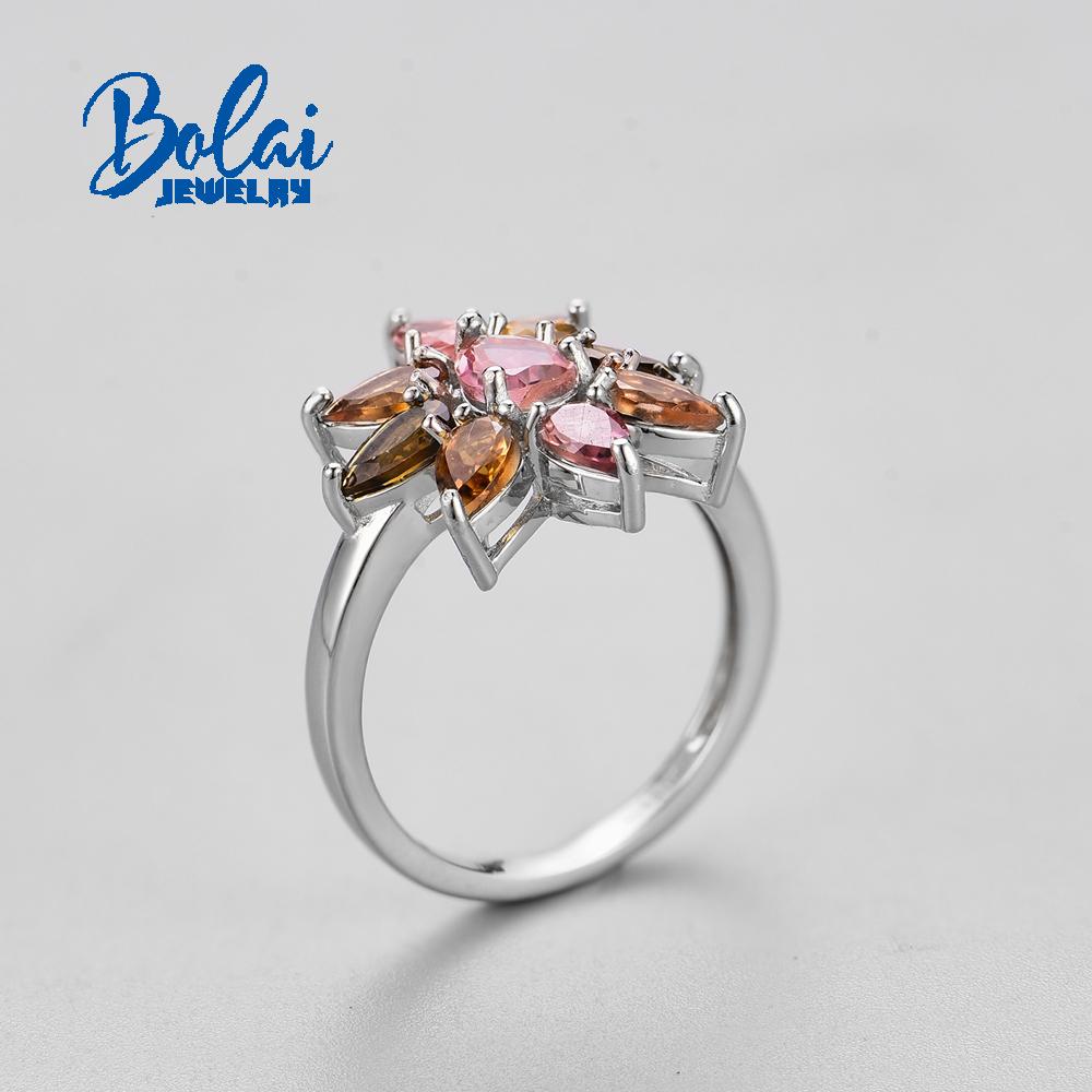 Bolaijewelry 2022 Новые классические серьги с натуральным многоцветным турмалином, ювелирные изделия, груша 3*5/4*6, комплект из стерлингового серебра 925 пробы, роскошный дизайн, женские изысканные ювелирные изделия