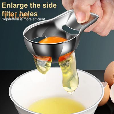 Сепаратор для яичного желтка из нержавеющей стали, профессиональный инструмент для выпечки с подвесным крючком, прецизионный фильтр, кухонный гаджет для выпечки тортов, кексов