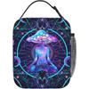 Психоделический узор Грибы Прочная Водонепроницаемая Изолированная Сумка для Ланча Искусство Мандалы Многоразовая Сумка-Холодильник Термо-Сумка Ланч-Бокс