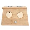 New Bamboo Mild Moxibustion Box Moxa Roll Stick Burner Holder Case Healing Therapy(2 Holes)
