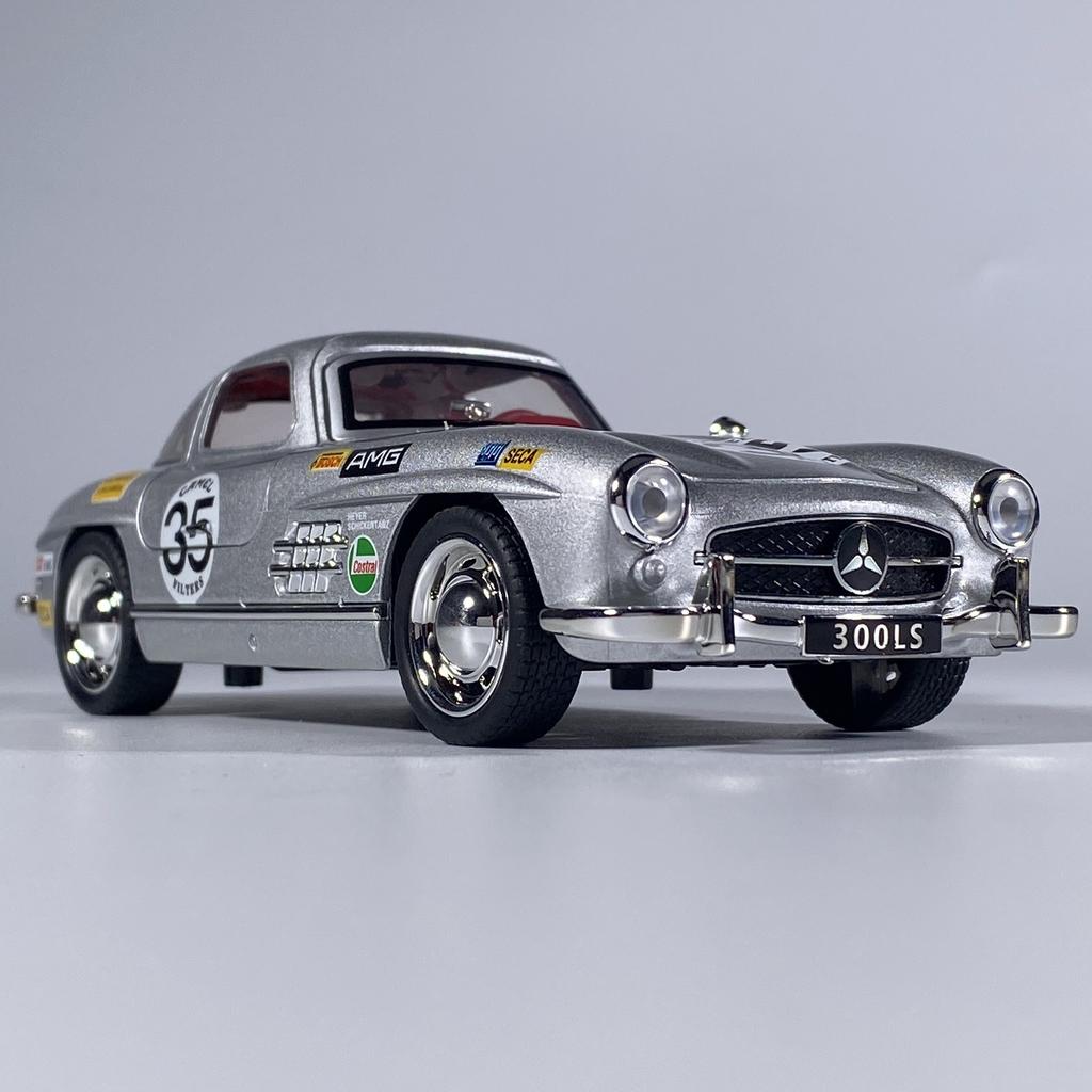 1/32 Benz 300SL 35# Винтажный Классический Сплав Металл Литой Модель Автомобиля Звук и Свет Симуляция Коллекция Дисплей Украшения Подарок