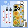 Soft Case Protective Phone Case For Infinix Smart8 Pro/Smart8 Plus/X6526/X6525B Kickstand Wristband Flower Anti-knock