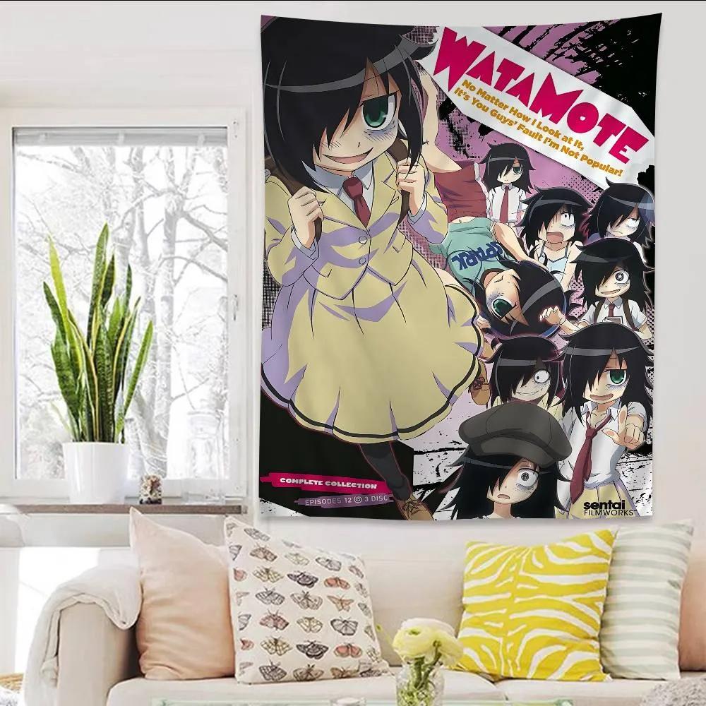 Аниме W-Watamote K-Kuroki T-Tomoko Цветной Гобелен Настенный Бохо Гобелены Настенные Полотна Мандала