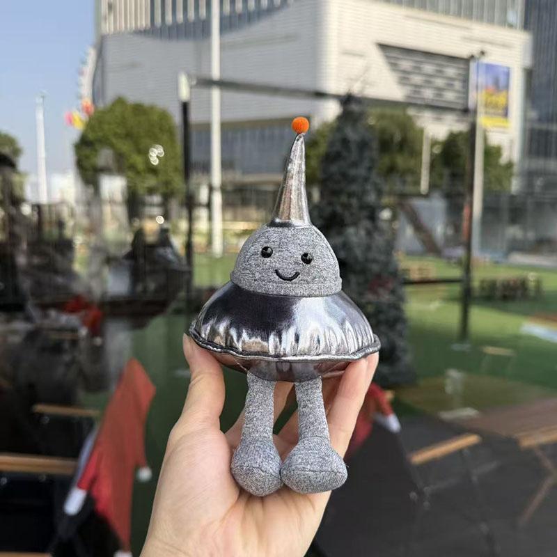 10cm Creative Space Man Plush Series UFO Black Hole Bag Charm Fur Toy Gift Keychain Gift Item