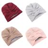 Women's Pullover Satin Lined Cap Chemotherapy Cap Cotton Confinement Double-Layer Cap Nightcap