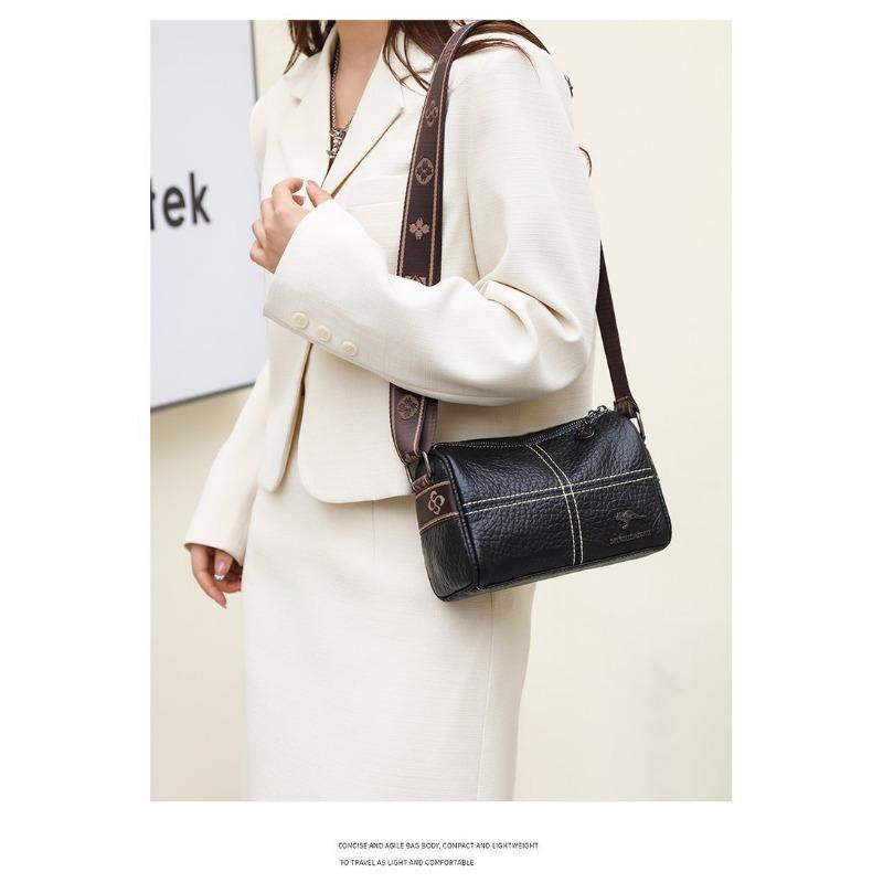 Женская сумка, широкий плечевой ремень, сумка через плечо, маленькая квадратная сумка, сумка на одно плечо, мягкая кожаная сумка-подушка