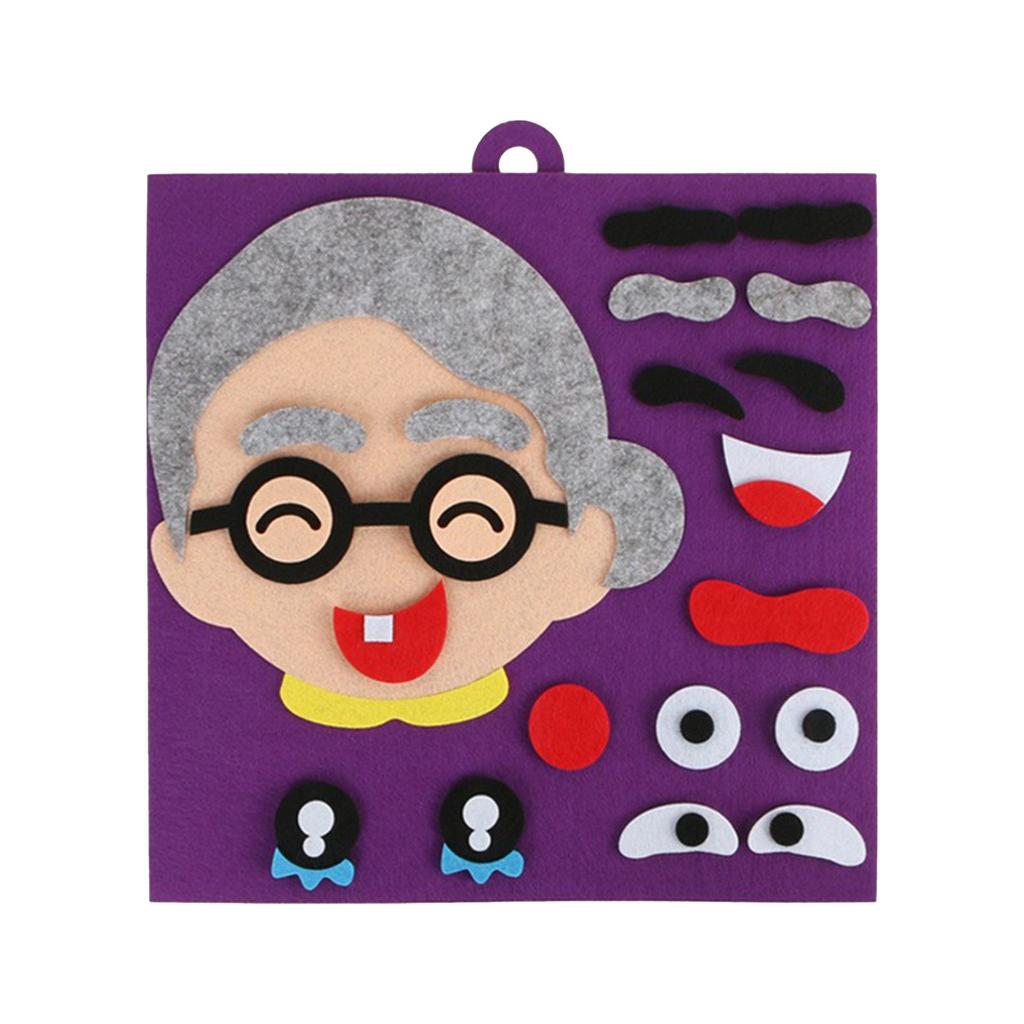 (Куниде) Детские образовательные изменения выражения лица наклейки игрушка DIY патч игрушка