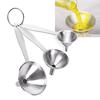 3pcs Stainless Steel Funnel Kit Long Handle Multifunctional for Kitchen Canning Filling Bottles Oil Household