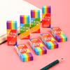 1 Piece Cute Kawaii Creative Rainbow Eraser Rubber Stationery School Supplies Novelty Lovely Eraser