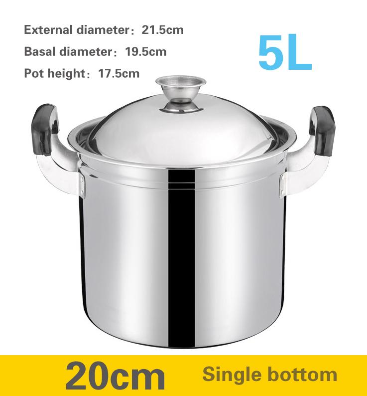 Stainless Steel Large Capacity Deep Soup Pot Thickened Extra High Pot Induction Cooker Universal Porridge Stew Pot Pots and Pans