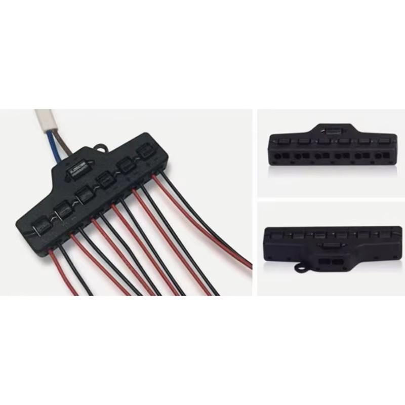 Push-in Wire Connectors 48V 9A, Quick Splice Terminal Blocks for LED Strips, Electrical Wiring - 0.34-0.75mm² Wire Range
