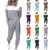 Women's 2-piece Striped Printed Tracksuit Comfortable Crewneck Hoodie Jogger Sweatpants Yoga Workout Tracksuit Set
