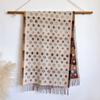 Stylish National Pattern Women's Faux Cashmere Infinity Scarf Winter Warm Two-Sided Thick Floral Print Cozy Shawl Foulard Blanke