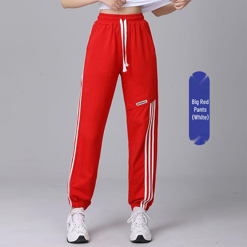Летний спортивный костюм для квадратных танцев - Повседневные брюки в стиле Douyin для фитнеса и шаффл-танцев