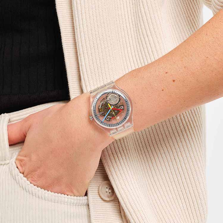 Swatch Унисекс Серия Gent Скелетон Часы SO29K100 SO29K100