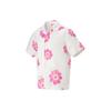 Li Ning Цветочный принт Поло с коротким рукавом на пуговицах Рубашки унисекс Белые ASHT217-1