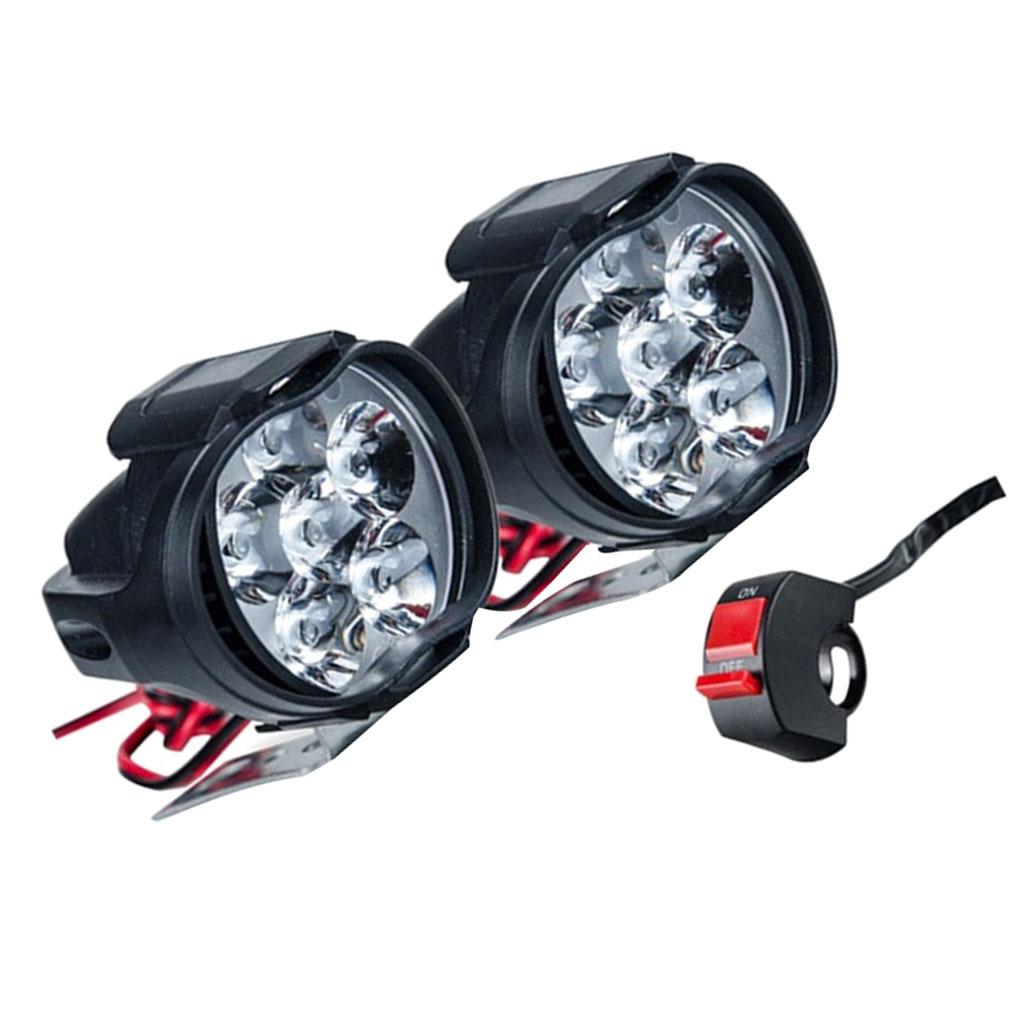 2 шт. Мотоциклетный свет Передний противотуманный ходовой свет с переключателем Мотоциклетный аксессуар
