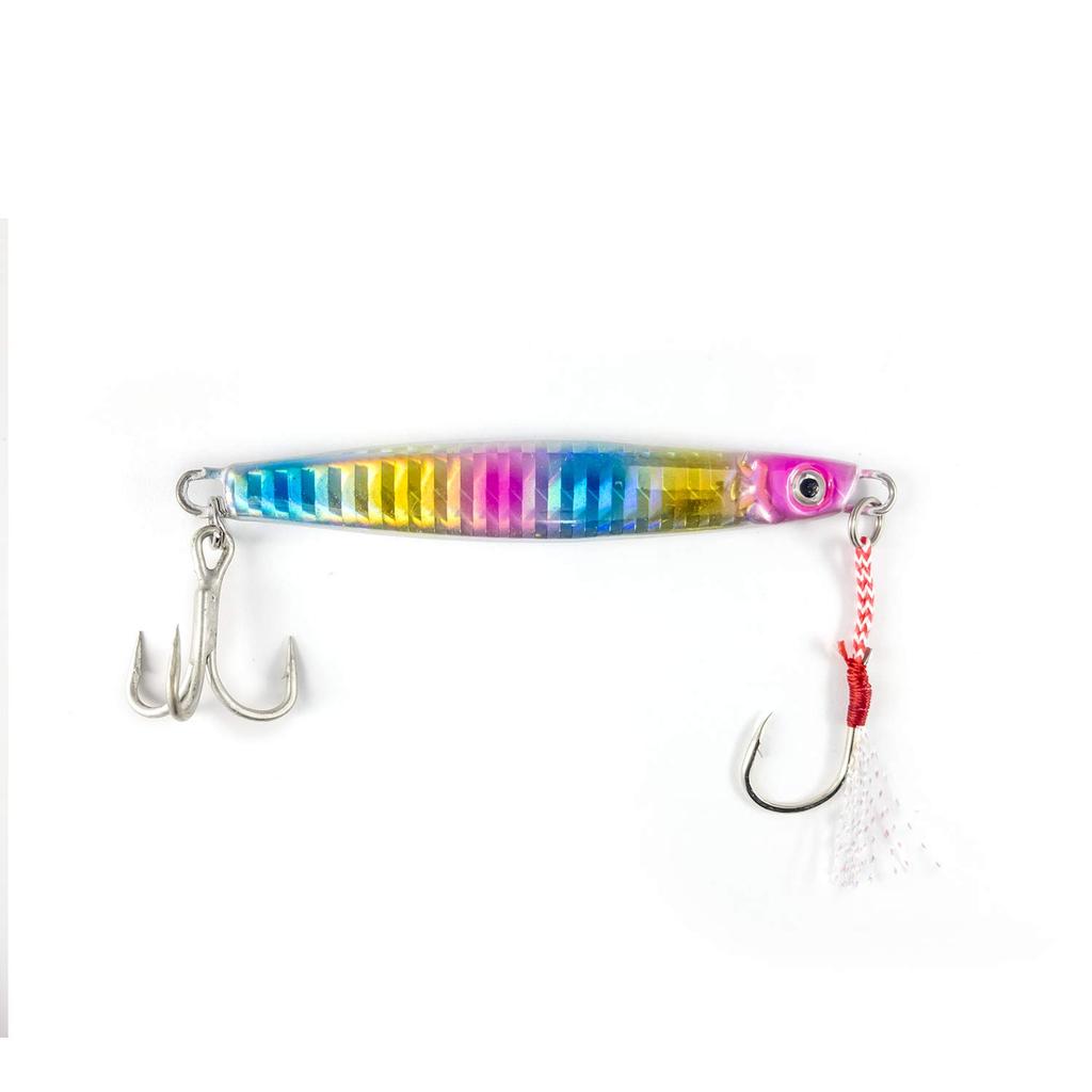 Olerud Рыболовные снасти Набор металлических джигов B Джиг 60г с ассистом Серебристый Подходит для всех морей Испанский qb100143b03n0 (4 цвета) "Металл F" 9,9 см Крючки, Крючки,