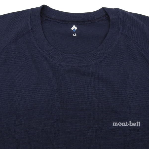 Montbell Geoline Round Neck Navy Size 1107732 Men's L.W. Shirt, (NV), (Medium)