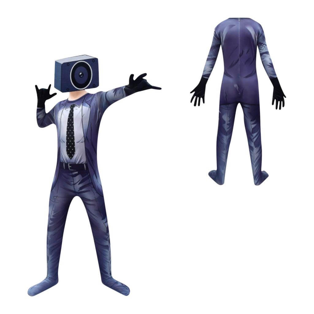 Halloween Cosplay Party Bodysuits With Headwear Cartoon Game Outfit