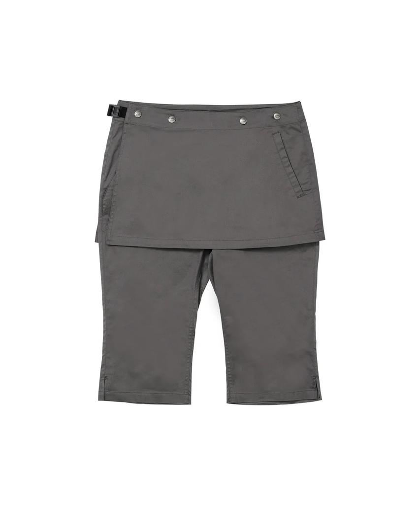 WELLBEING EXPRESS Layered Capri Pants Gray