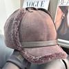 Winter Leather Hat Men Fur Lamb Wool Warm Thick Earflaps Bomber Hats Men's Baseball Cap Russian Hat