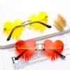 Accessories Holiday Party Steampunk UV400 Heart Rimless Sunglasses Sunglasses for Women Tears Shape