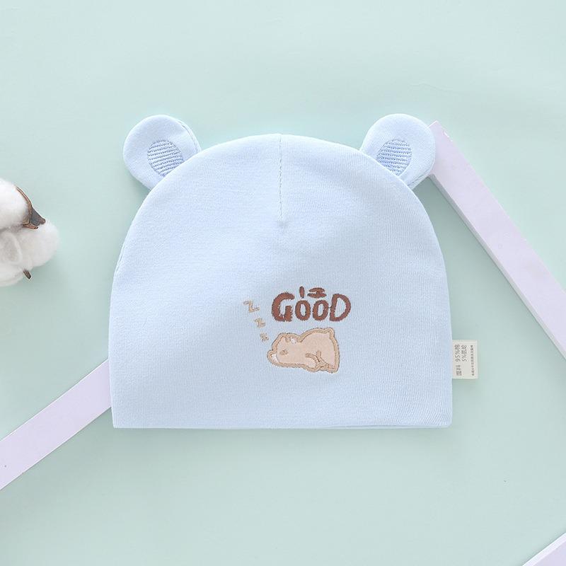Pure Cotton Double Layer Newborn Hat for 0-3 Months, Suitable for Autumn/Winter