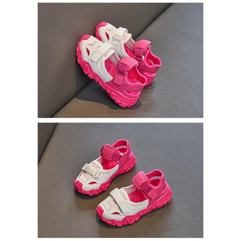 Спортивная обувь для девочек, летние новые сандалии Bowhead Hollow для мальчиков, мягкая подошва, пляжная обувь, детская обувь для ходьбы