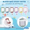 48 Pieces Fun Nurse Pens Set 12 Pcs Syringe Pens 12 Pcs Pill Pens 24 Pcs Blood Bag Sticky Notes Retractable Novelty Ballpoint Pen Cute Ballpoint Pens