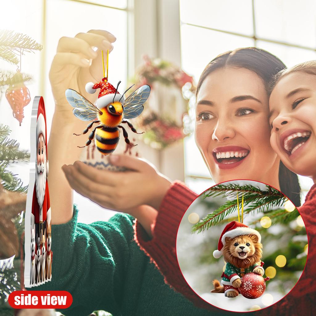 2D Рождественские украшения, Акриловая плоская елка, Домашний декор, Подвеска на елку