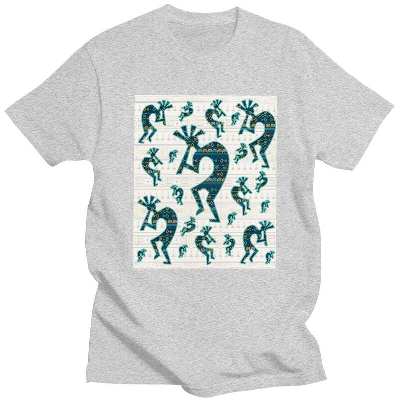 Custom Southwest Tribal Native American Kokopelli T Shirt Men Pure Cotton Tshirt Casual Tees Fashion Tshirts